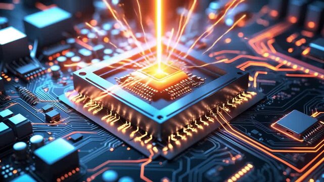 electronic circuit board with processor
