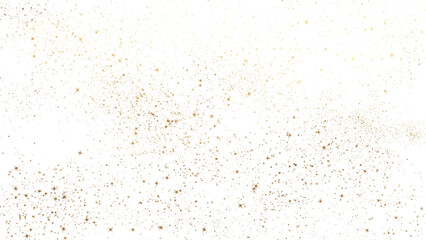 gold glitter sparkles dust particles on transparent background
