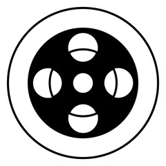 Film reel stroke icon