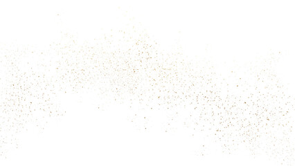 gold sparkles dust particles on transparent background