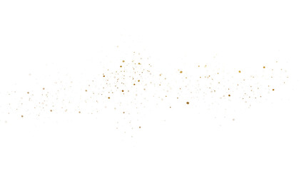 gold sparkles dust particles on transparent background