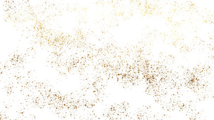 gold glitter sparkles dust particles on transparent background