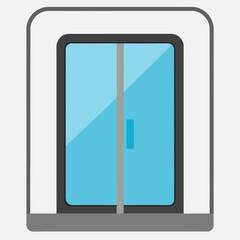 Modern glass elevator doors with sleek design