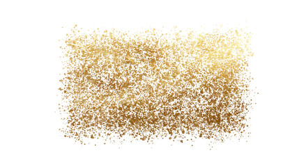 gold glitter sparkles dust particles on transparent background