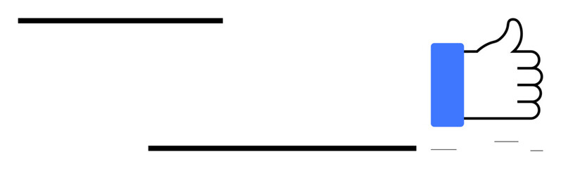 Thumbs up gesture. This design s approval, positive feedback, and agreement. Thumbs up signals satisfaction and support. Perfect for social media, motivation, or communication