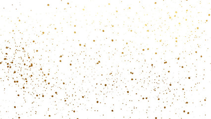 gold sparkles dust particles on transparent background