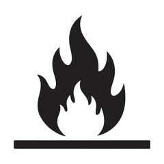 vector fire icon burning flame sign illustration