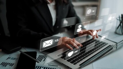 Social media engagement with interaction metrics showing comments, social media reactions, social media messages, and social media connections. Marrow - Powered by Adobe