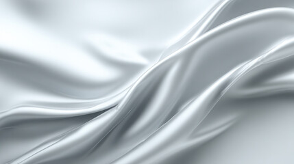 Fototapeta premium Silk fabric lays on a surface creating folds and curves under soft light in a simple setting