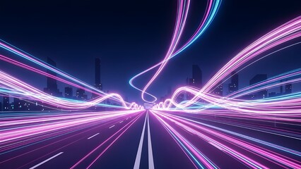 Mystical mist. Swirling smoke in dark and light symphony. Fluid fantasia. Abstract dance of fog and light on floor with Light  background
