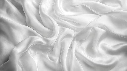Cloud Dancer Soft Flowing White Satin Texture
