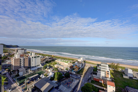 Praia Brava beach and coastline in Itajai, Santa Catarina, Brazil