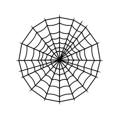 Obraz premium Black spider web graphic on white background arachnid insect