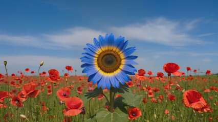 fiori e campo di papaveri