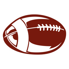 American football ball game cut out