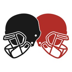 American football helmets cut out