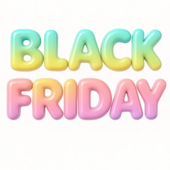 Fototapeta premium Black Friday pastel letters