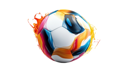 Colorful Abstract Ball on Transparent Background