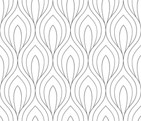 Seamless damask pattern. Modern geometric background.