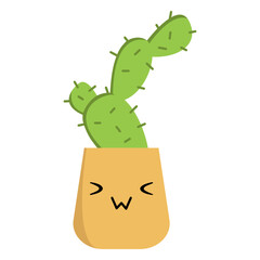 Cactus kawaii flat