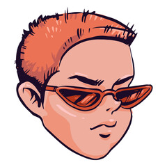 Short hair girl character