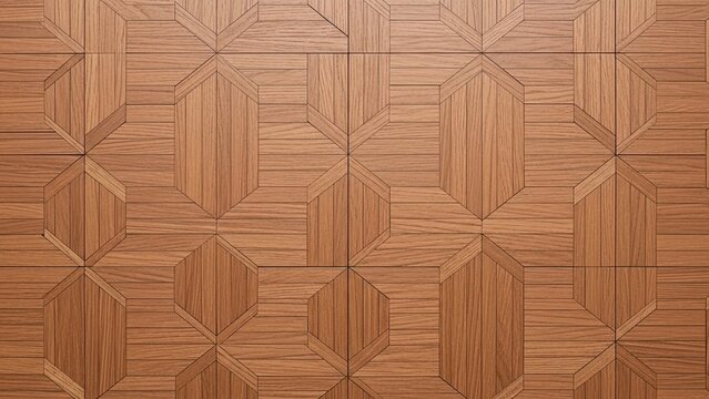 Abstract Photorealistic Image of a Geometric Wood Marquetry Pattern..jpeg
