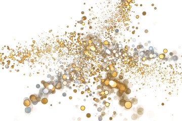 Shimmering Gold Sparkles Texture. Warm Glowing Particles Overlay. Magic Dust Effect.