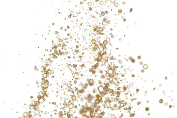 Shimmering Gold Sparkles Texture. Warm Glowing Particles Overlay. Magic Dust Effect.