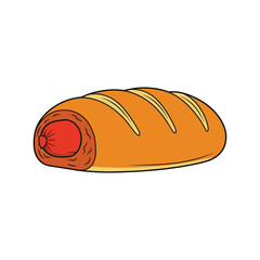 sausage roll Vector  Illustration design.eps