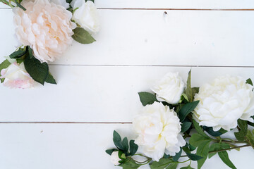 Elegant floral arrangement, Softly lit white floral display suitable for events, Minimalist wedding...