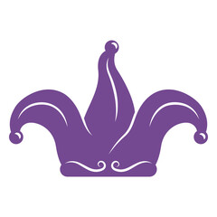 Jester hat purple silhouette