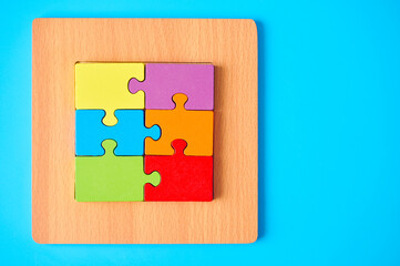Jigsaw puzzle as symbol of autism and mental health