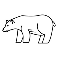 Polar bear line art