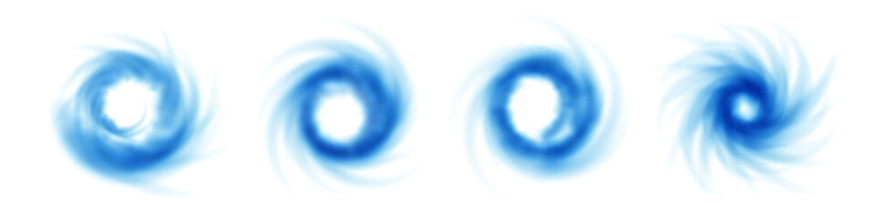 Swirl wind flow forms clean vortex with fast circular motion. Cool blue spin shapes fresh airflow as wave lines curve through abstract space. Dynamic whirlpool energy for rotation suction design
