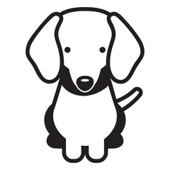 Cute dog front-view