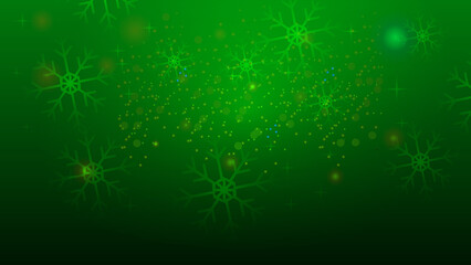 Soft green Christmas glow with drifting snowflakes, gentle festive haze, and a calm winter atmosphere perfect for warm seasonal backgrounds © NatureLover