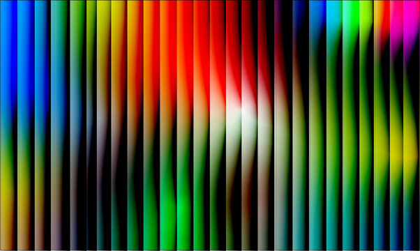 Vibrant abstract background with vertical stripes showcasing a full spectrum of colors and light effects.