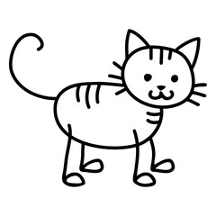 Cute simple doodle cat