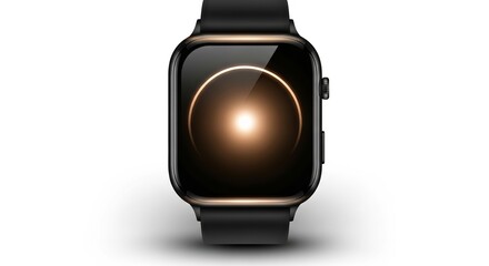 Smartwatch with modern display featuring glowing circular design  