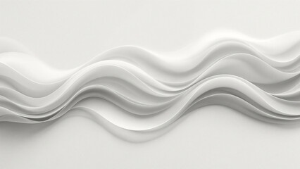 Obraz premium White smooth 3d waves forming an elegant abstract background design. Modern trendy tone hue shade color of the year 2026