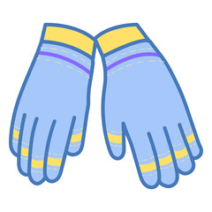 Cleaning gloves color stroke