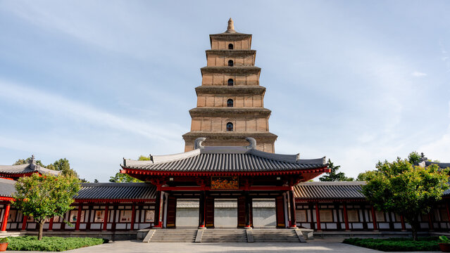 Giant Wild Goose Pagoda in Xian, China