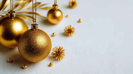 Gold ornament bauble gold ball glitter ornament gold decoration gold confetti