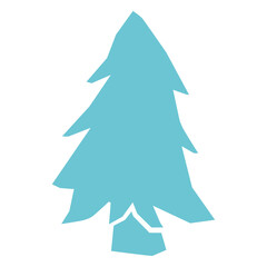 Single pine tree cut out