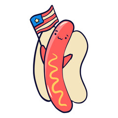 American hot dog cute