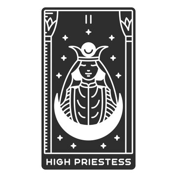 Tarot card high priestess cut out