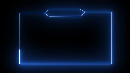 Live streaming neon text frame animation box frame neon frame live streaming game live Stream overlay animation. - Powered by Adobe