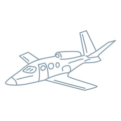 Private jet plane stroke