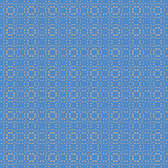 Seamless surface pattern. Symmetric geometric blue color abstract on grey background. Ethnic ornament wallpaper. For digital paper, page fills, web design, textile print. Vector art illustration