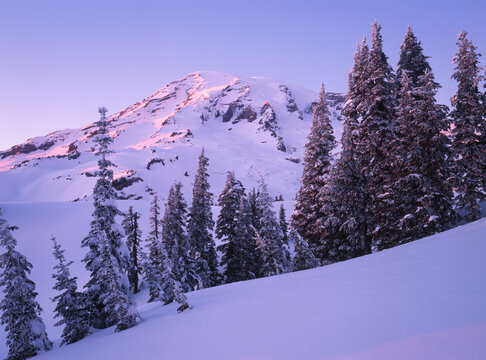 Mountain Twilight in Winter